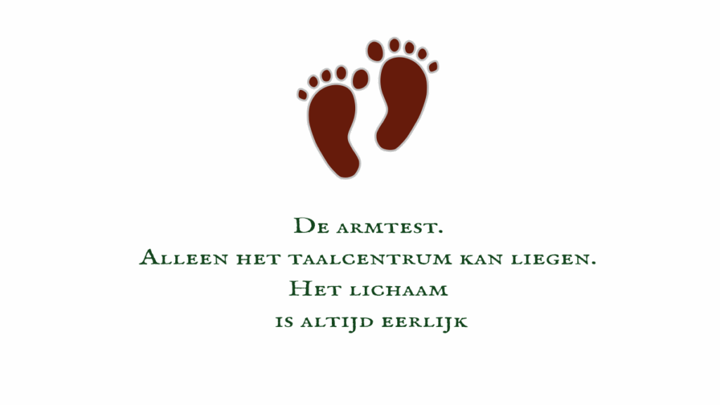 Lees meer over het artikel De armtest. Alleen het taalcentrum kan liegen. Het lichaam is altijd eerlijk