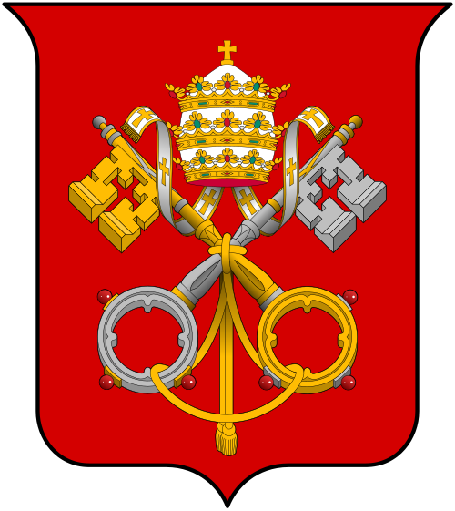 Het wapen van Rome, van de Heilige Stoel.